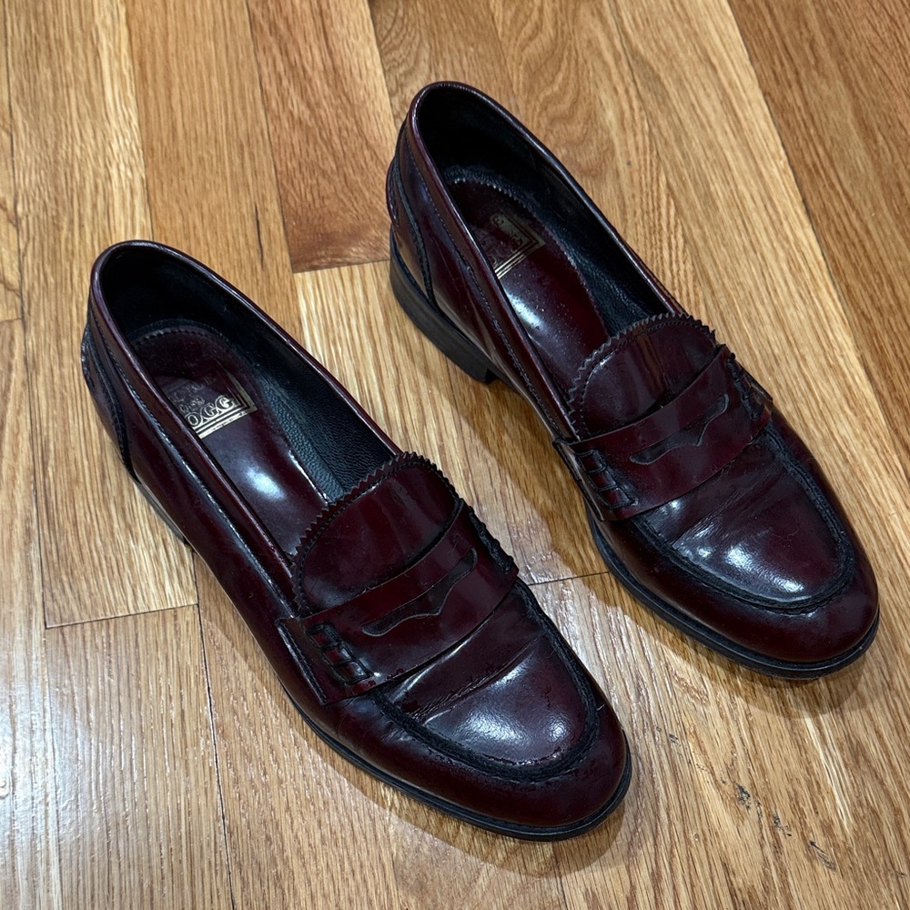 Classic Burgundy Penny Loafers - George Hogg
